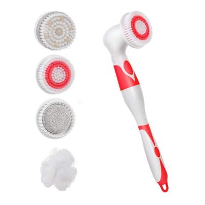 China Waterproof Bath Brush Shower Body Long Handle Skin Massager Brush Cleaning Electric Long Brush Handle for sale