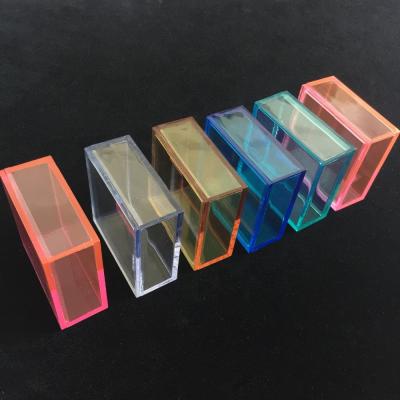 China Small Stored High Polished Acrylic Jewelry Box 3x3x1.25inch for sale