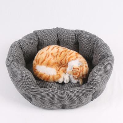 China Cat Kennel Pet Sofa Linen Warm Breathable and Comfortable GMTPET Gray Easy to Clean Pet Supplies Sink for sale