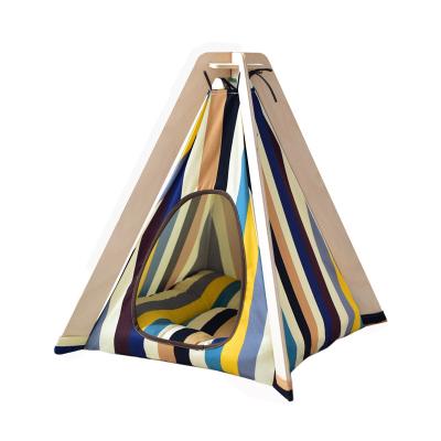 China GMT06-0955 Sustainable Dog Bed Tent Bar Small Dog Teepee Pet Tent Portable Folding Animal House for sale