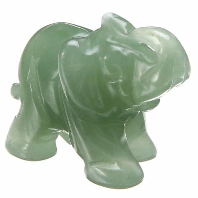 China Original Wholesale Jade Stone Jade Elephant DIY Home Decoration Gift Aventurine Jade for sale