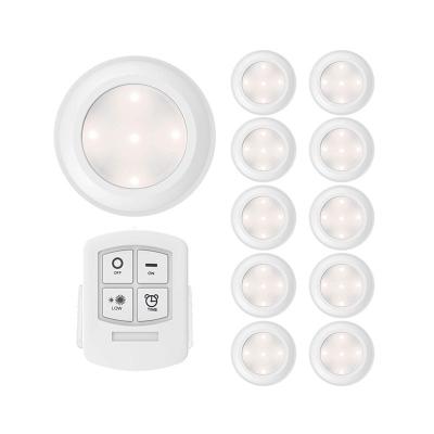 China Off LED Puck Light 6 Packs With Remote Control LED Under Cabinet Lighting, Closet Light, Battery Operated Lights for sale