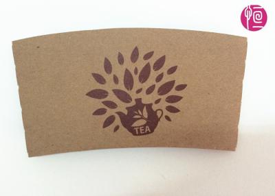 China 12oz /1 6oz / 20oz Coffee Cup Sleeve  Kraft Paper Double Ripple Wall for sale