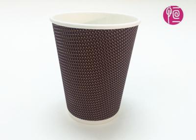 China Corrugated Triple Wall Takeaway Coffee Cup With Lid / Offset Paper for sale