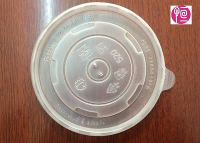 China 16oz 113mm Disposable Plastic Lids , PP Material Flat Soup Lid For Instant Noodle for sale