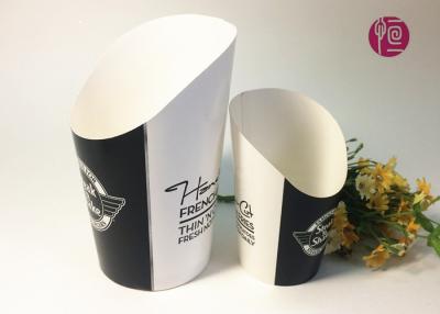 China 12oz Disposable Double PE Paper French Fries Cup By Flexo Print for sale