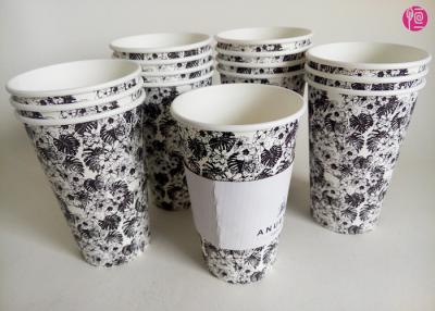 China Single Wall 16oz Hot Tea coffee takeaway cups Custom Paper Sleeve for sale