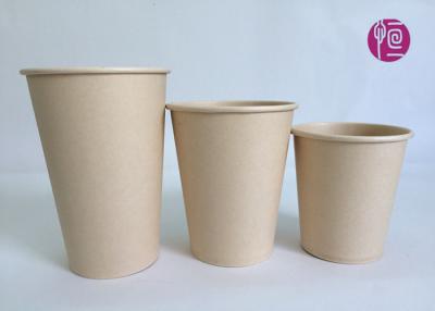 China PE Coated Single Wall Original Bamboo Paper Coffee Cup With Dia 90mm for sale