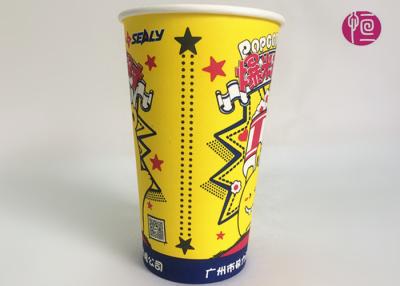 China 18oz Top Dia 90mm Single Wall Paper Cups , PE Coated Paper Cup For Popcorn for sale