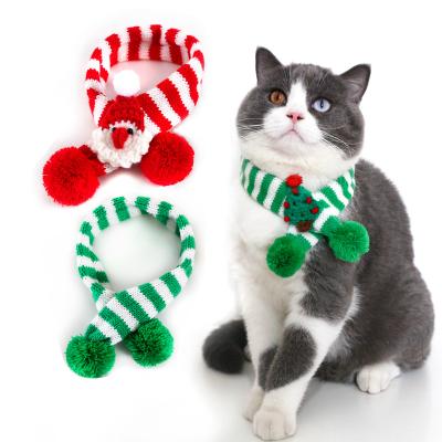 China Viable Christmas Scarf Set For Cat Dog Puppy Christmas Clothes Red Christmas Clothes Pet Costume Gift Winter for sale