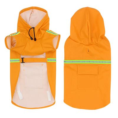 China Viable Outdoor Large Dog Raincoat Raincoat Dog Clothes Breathable Coat Rain Jacket Medium Large Dog Reflective for sale