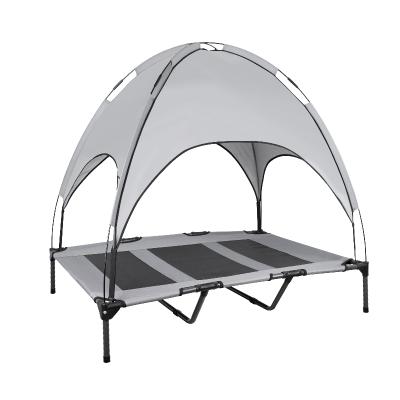 China Best Seller Breathable Pet Supplies Raised Outdoor Adjustable Dog Tent Bed With Canopy Shade for sale