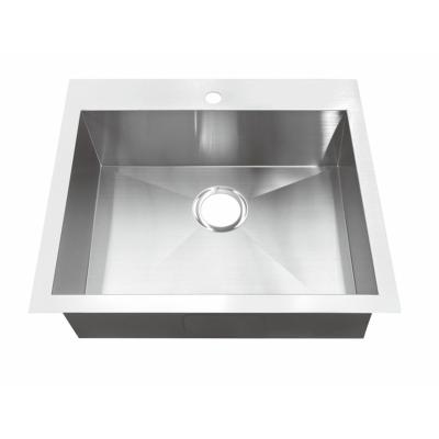 China Without Faucet Good Price Modern Kitchen Water Top Mount Stainless Steel Sinks for sale