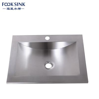 China Without Faucet Wholesale Price Competitive Sink Luxury Bathroom Sink Sinks Stainless Steel Single Bowl for sale