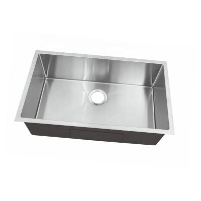 China Without Undermount Single Bowl Faucet Factory Hot Sale Handmade Rectangular Stainless Steel Sink for sale