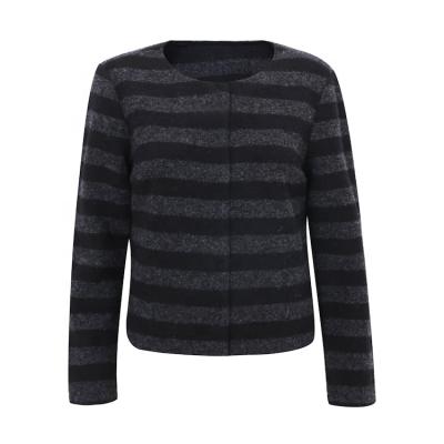 China Round Anti-wrinkle Fringe Cardigan Sweater Round Neck OEM Anti-wrinkle Black Wool Women Sweater Spring for sale