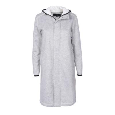 China Anti-wrinkle& lightweight& 18GG Heat Gray Anti-Wrinkle Knitted Womens Wool Quilted Coat Womens Coat Lightweight for sale