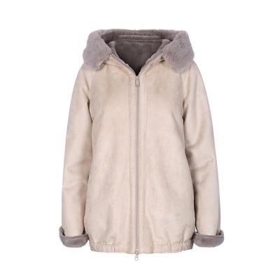 China custom anti-wrinkle oem hoodie faux thick winter coats for ladies women coat custom zipper parka jacket coat for sale