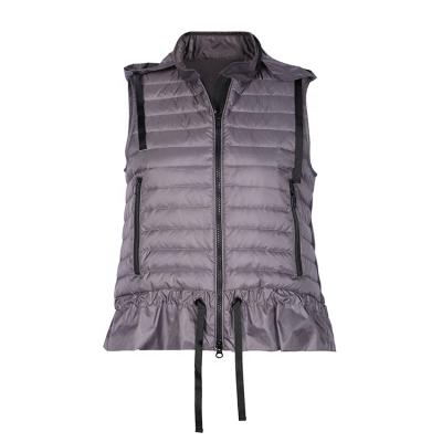 China Waterproof 80% Down Feather Docking Women's Casual Down Coat Vests Women Lightweight for sale