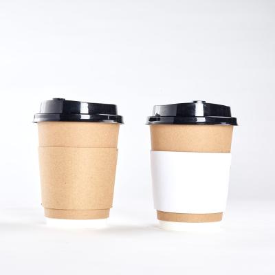 China MZ Recyclable Hot Bubble Tea Insulated Coffee Paper Cup Sleeves Disposable Cup Sleeve Coffee Mug Sleeve Holder for sale