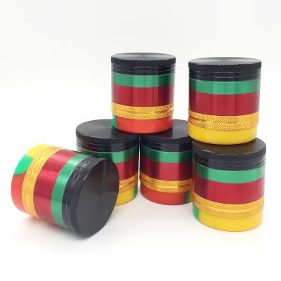 China With Storage 63MM Colorful Silicone 5 Parts Large Luxury Tobacco Herb Grinder Crusher With Silicone Herb Storage Rubber for sale