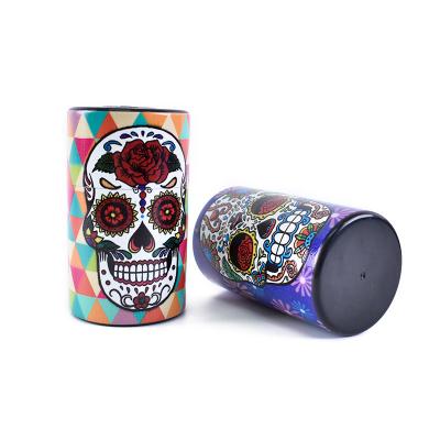 China High Quality Vacuum Tobacco Tight Storage Air Skull Herb Spice Jar Smell Proof Bottles And Container Plastic Jars for sale