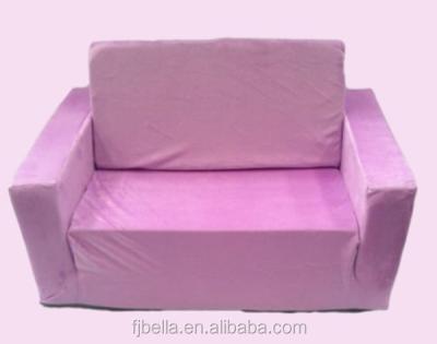 China Foam + Polyurethane Cover Kids Flip Open Foam Sofa Bed Sleep Sofa Bed - Purple for sale