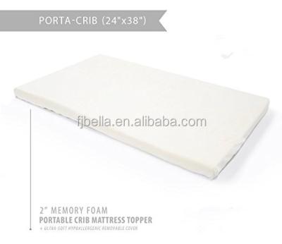 China Anti-bacteria Portable Crib Mattress Topper Memory Foam Baby Waterproof Mattress with Removable Cotton Cover for sale