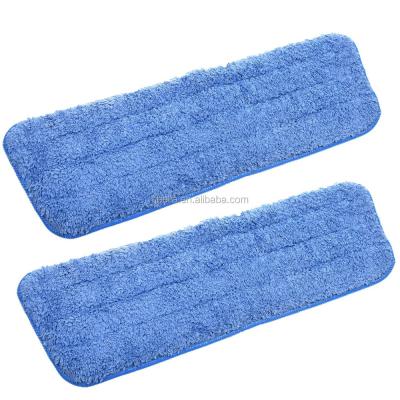 China Durable Microfiber Floor Mop Pad Dust Mop Cloth Wipes Refill Pad For Mop Base Flat Blue for sale