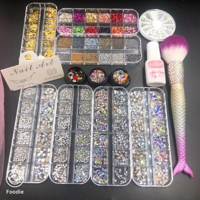 China Finger Nail Art Hight Quality Multi Size Crystal Rhinestone Stone Decoration Glass Nail Art Flatback for sale