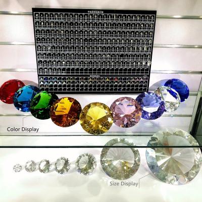 China China Customize Logo Colorful K9 Crystal Glass Diamond Stone Wedding Gifts Decorations for sale