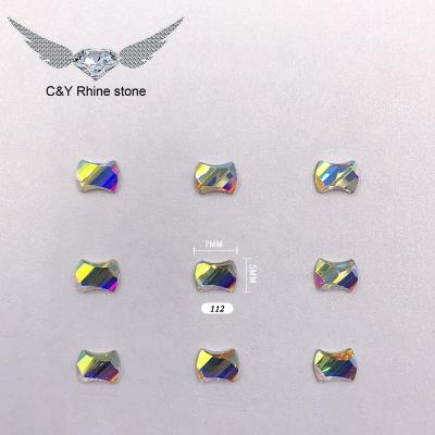 China Flatback Crystal AB Pillow Shape Shaped Flatback Flat Back Rhinestone Rhinestones Nail Art for sale