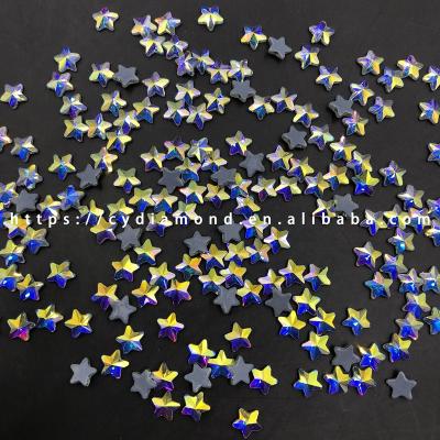 China Flatback Super Glittering Crystals Star Shape Stones Fix Rhinestones DIY Glass Loose Hot Phone Case for sale