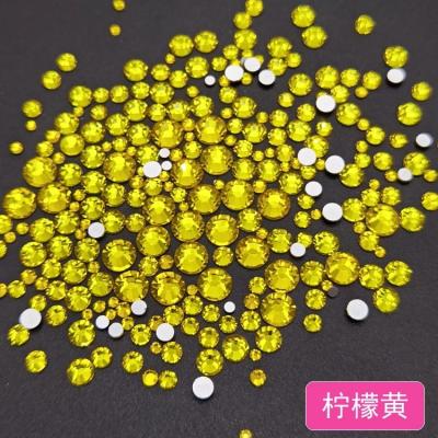 China 6 in White Flatback C&Y Non Hotfix Flatback Size Citrine Mix Colored Crystal Stones Rhinestone Glass Nail for sale