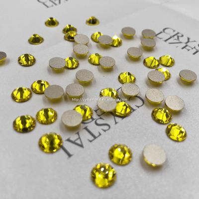 China Wholesale Bulk Nail Art Glass Crystal Designs Citrine Yellow Rhinestones Flatback C&Y 2088 for sale