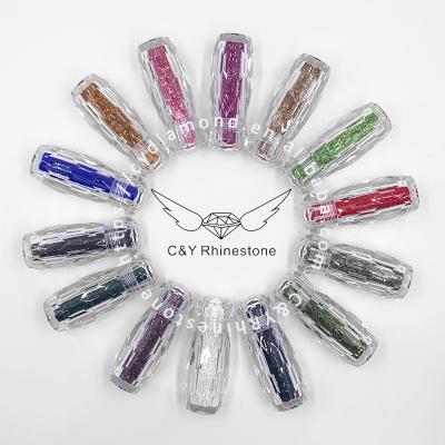 China N6 Fake Stone 1MM 1.1MM 1.2MM Fairy Glass Micro Pixie Jars Nail Crystals Rhinestones Back Point Small for sale