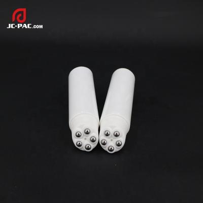 China Plastic Cosmetics 120ml Five Stainless Steel Rollerballs Tube With Massage Head for sale