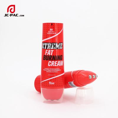 China Cosmetics 200ml Rollball Cosmetic Oval Tube For Body Massage Cream for sale