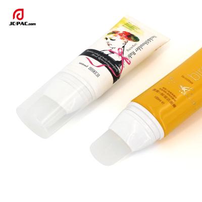 China 100ml 120ml Cosmetic Facial Care Tube Pack Cosmetic Face Cream Tube With Silicon Brush Applicator for sale