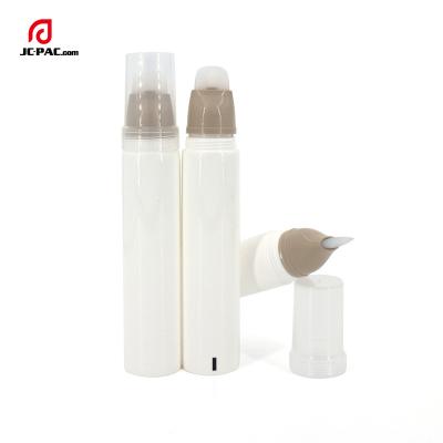 China Plastic Material Screen Printing And Massage Surface Manipulation Cosmetic Empty Plastic Tube With Silicone Brush for sale