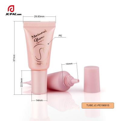 China OEM 5ml cosmetic pink cosmetic tube with spout tube for eye cream tube for sale