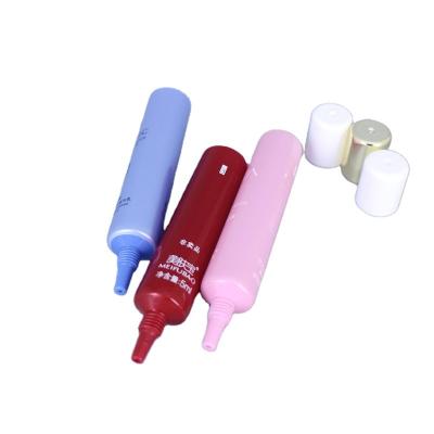 China Cosmetic Wholesale Small Diameter PE Cosmetic Tube With Long Spout Eye Cream Tube Squeeze Tube Packaging for sale