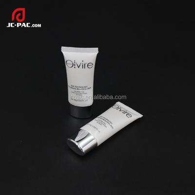 China Cosmetic Makeup Cosmetics Empty Oval BB Cream Packaging Empty Bottle Container Round Full Transparent Tube Label Empty Plastic Tube for sale