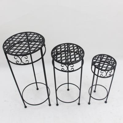 China Eco-friendly classic design garden decoration metal flower pot iron stand for flower pots for sale for sale