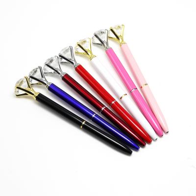 China Promotional Pen Promotional Large Metal Diamond Crystal Diamond Metal Twist Ballpoint Pen Top Pen For Gift for sale