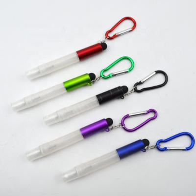 China Promotional Pen Hot Sell Chain Key Spray Plastic Bottles With Touch Stylus Perfume Spray Pen for sale