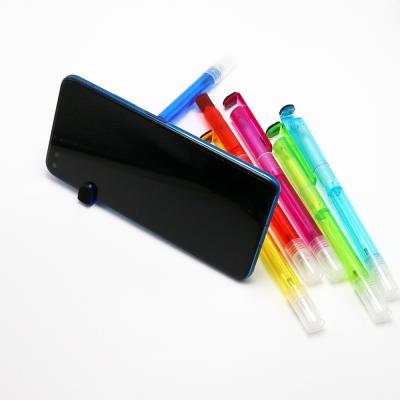 China Promotional Plastic Alcohol Spray Pen Screen Clean Phone Holder Empty Ball Pen For Sanitizer for sale