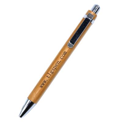 China office & School Pen Customized Eco-Friendly Wooden Pen Bamboo Ballpoint Pen With Printed Logo for sale