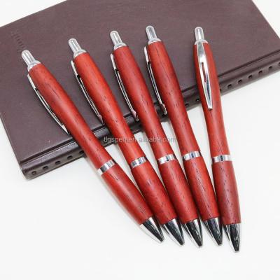 China Pen New Promotional Red Wooden Pens Eco Friendly Pen Making Kits Wood Spinning With Logo For Pen Gift for sale