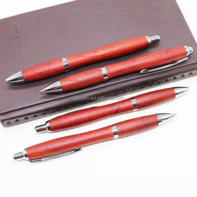 China Pen Natural Red Wooden Steel Promotional Pen Ballpoint Pen Luxury Wooden Set Pen Case For Gift for sale